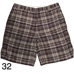 STRUCTURE Plaid Brown Beige Tan Mens Shorts 32